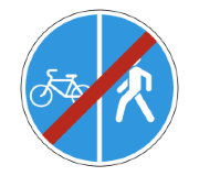 4.5.6 "Конец пешеходной и велосипедной дорожки с разделением движения (конец велопешеходной дорожки с разделением движения)"